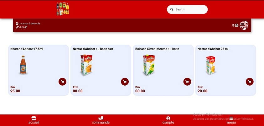 Boisson en ligne