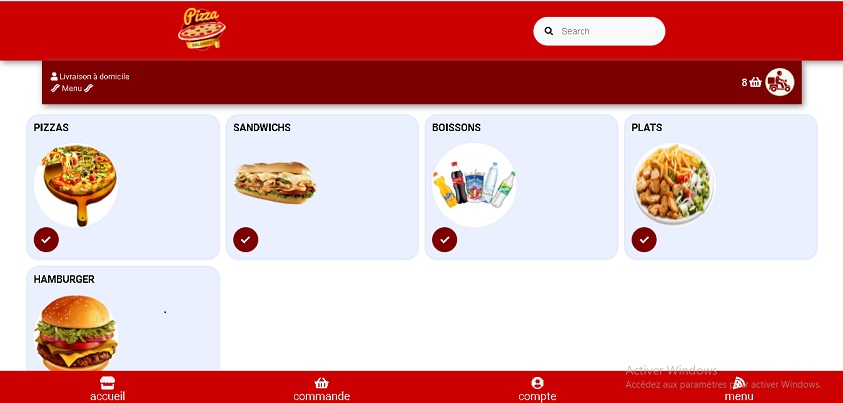 Pizza en ligne